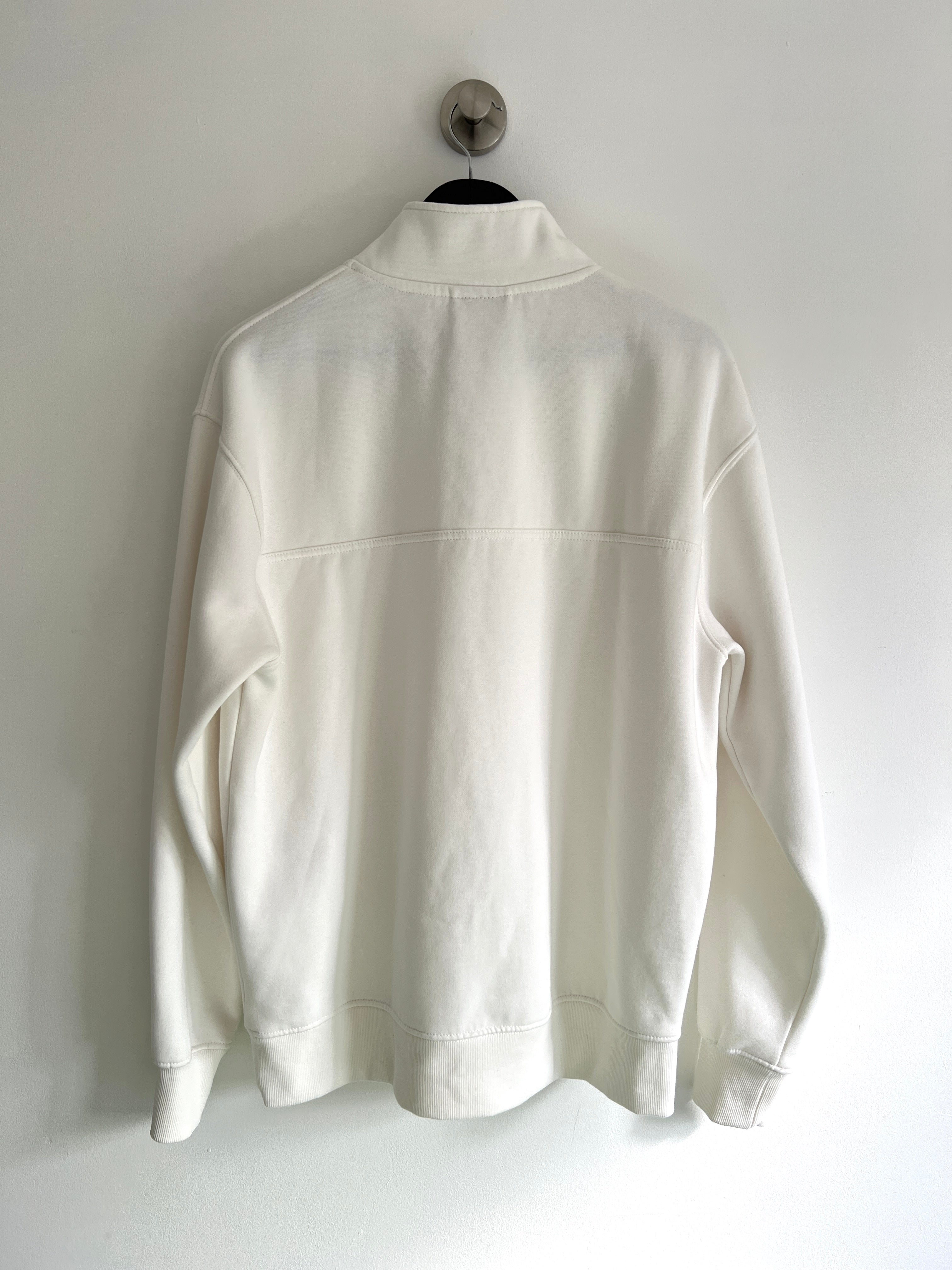 Pull&Bear White Quarter Zip Jumper