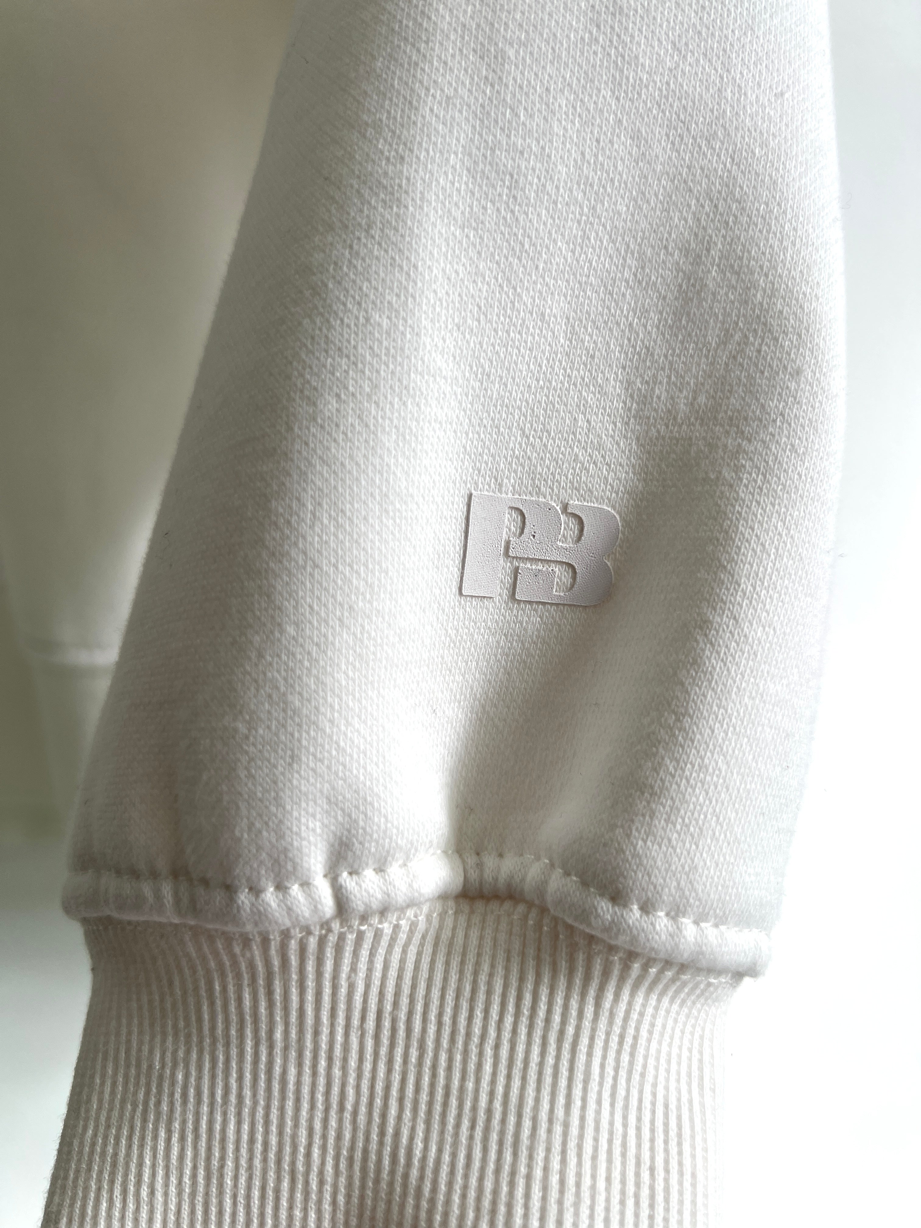 Pull&Bear White Quarter Zip Jumper