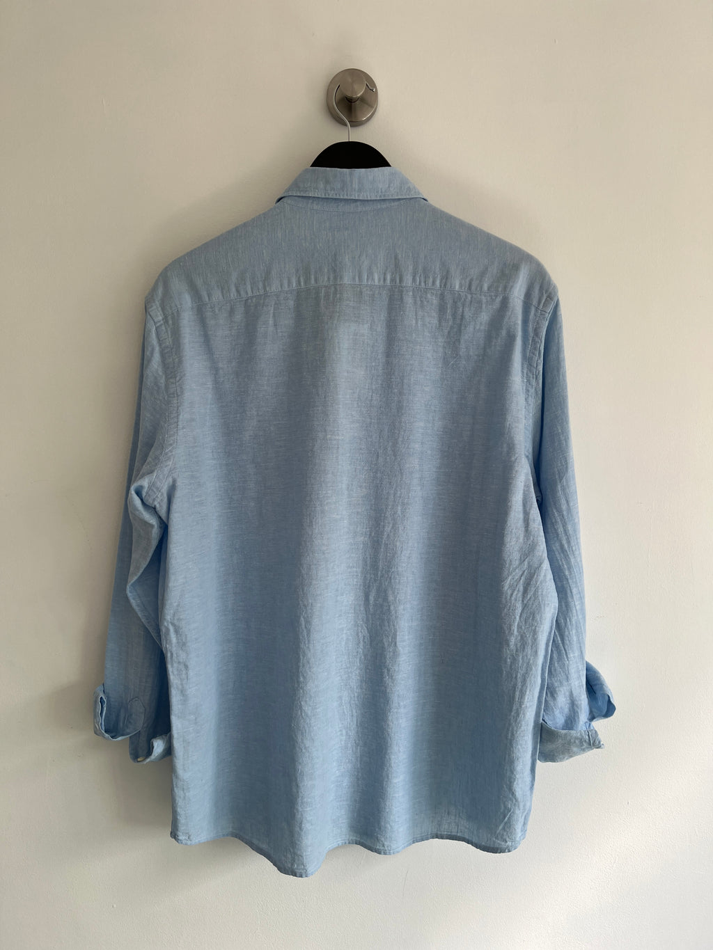 H&M Light Blue Linen Blend Summer Shirt