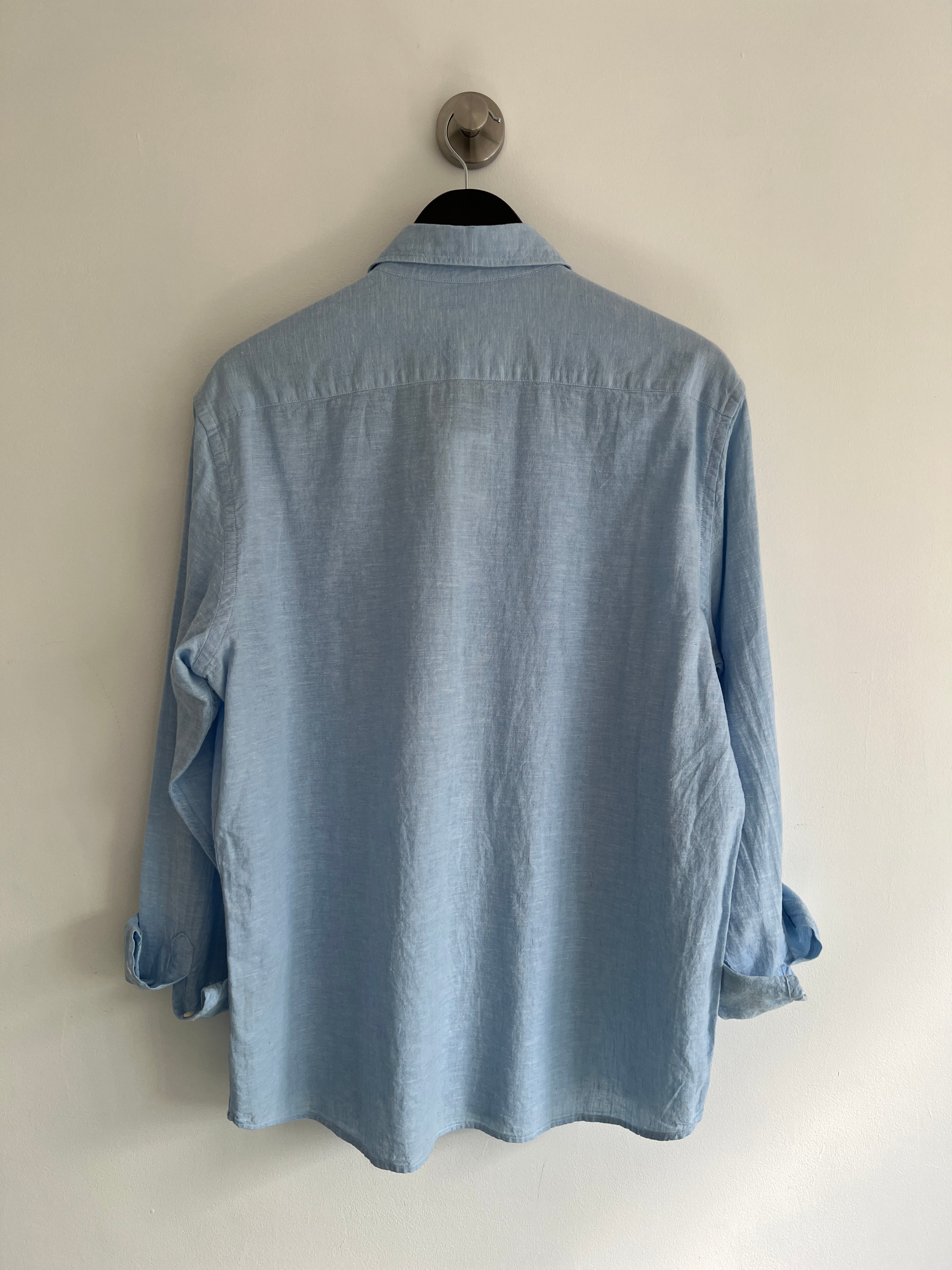 H&M Light Blue Linen Blend Summer Shirt