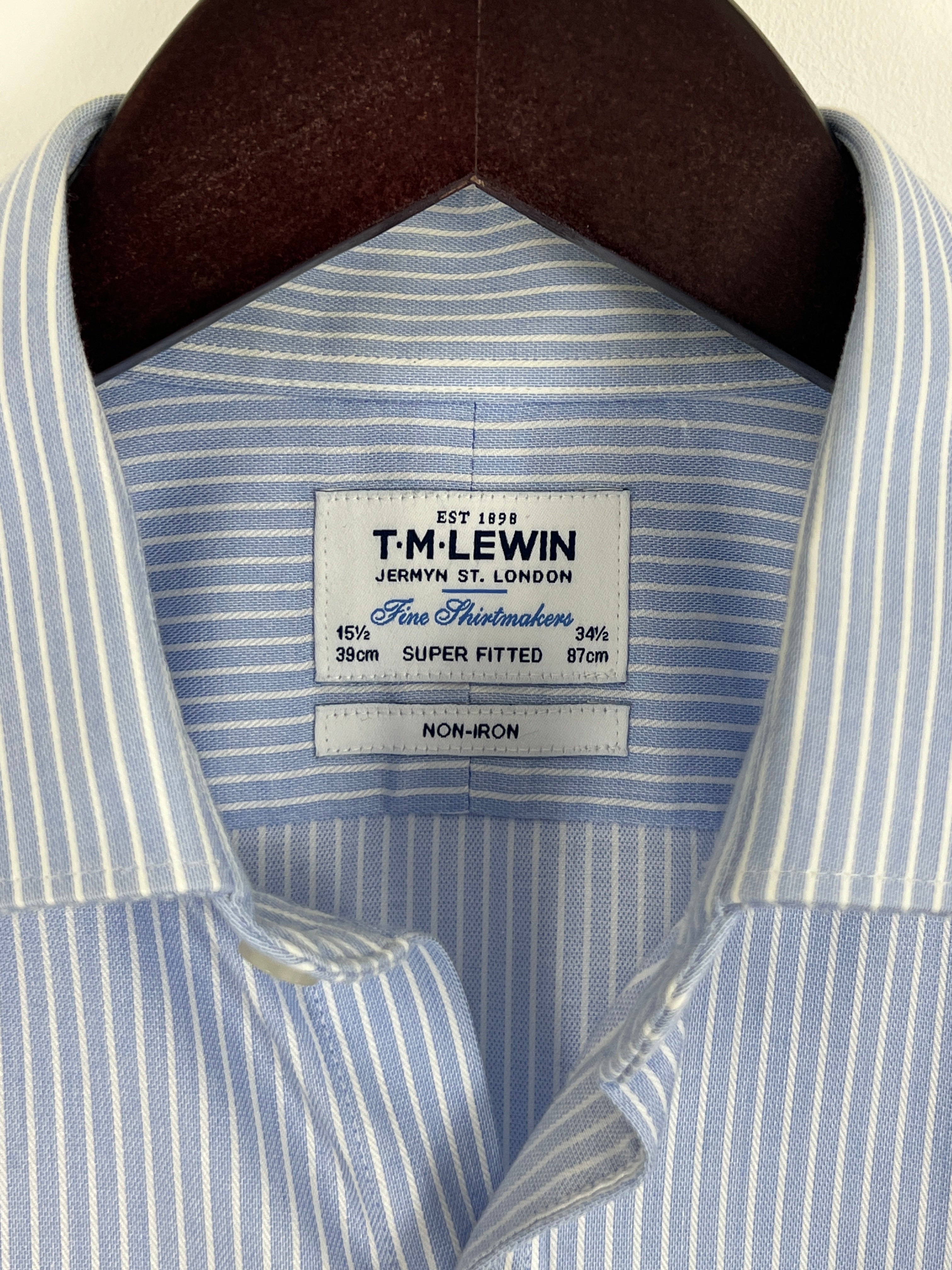 TM Lewin Blue Striped Shirt
