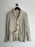 M&S Oatmeal Cable Cardigan