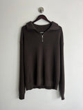 Pull&Bear Brown Quarter Zip Jumper