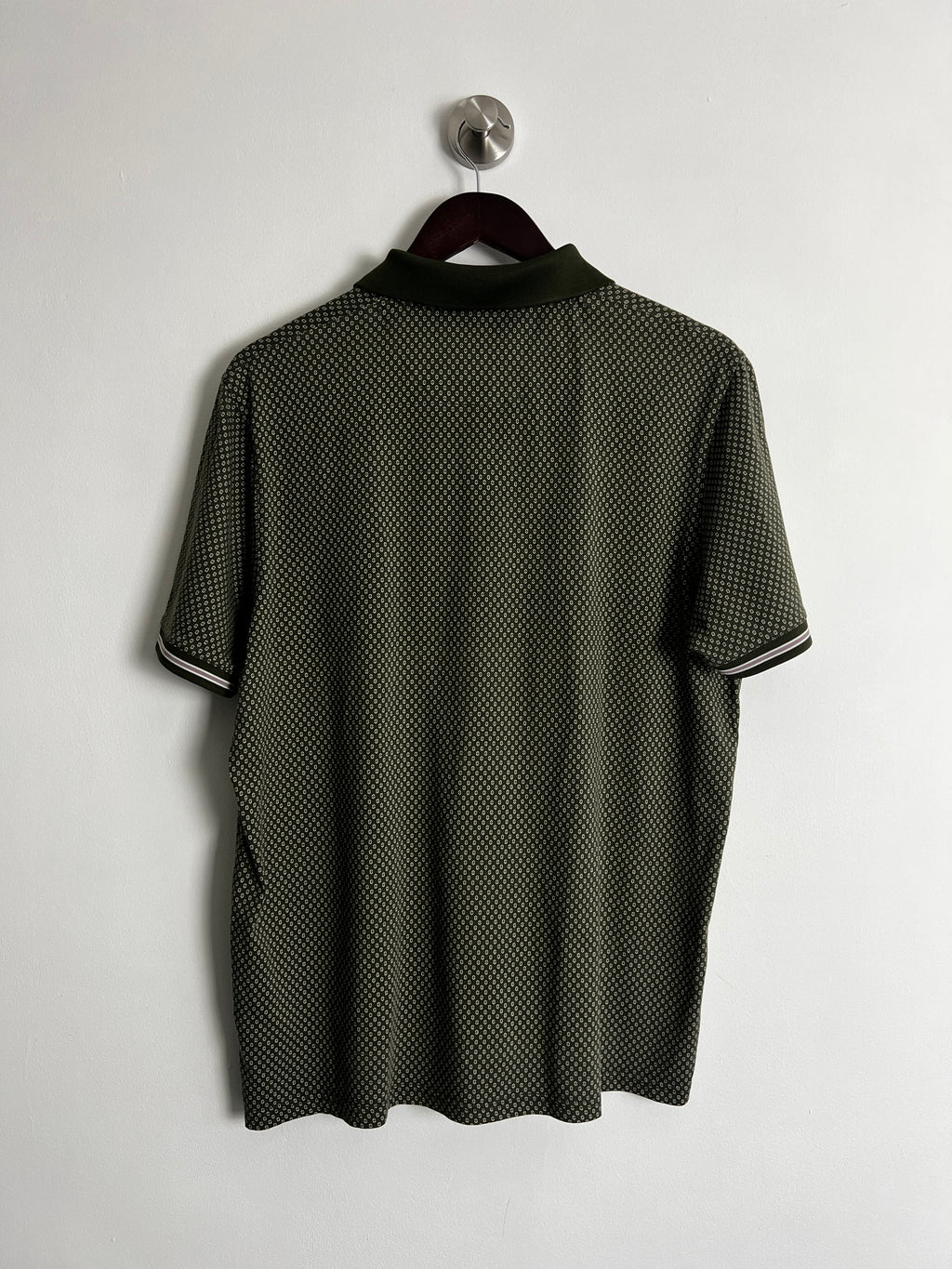 Ted Baker Khaki Patterned Polo Shirt