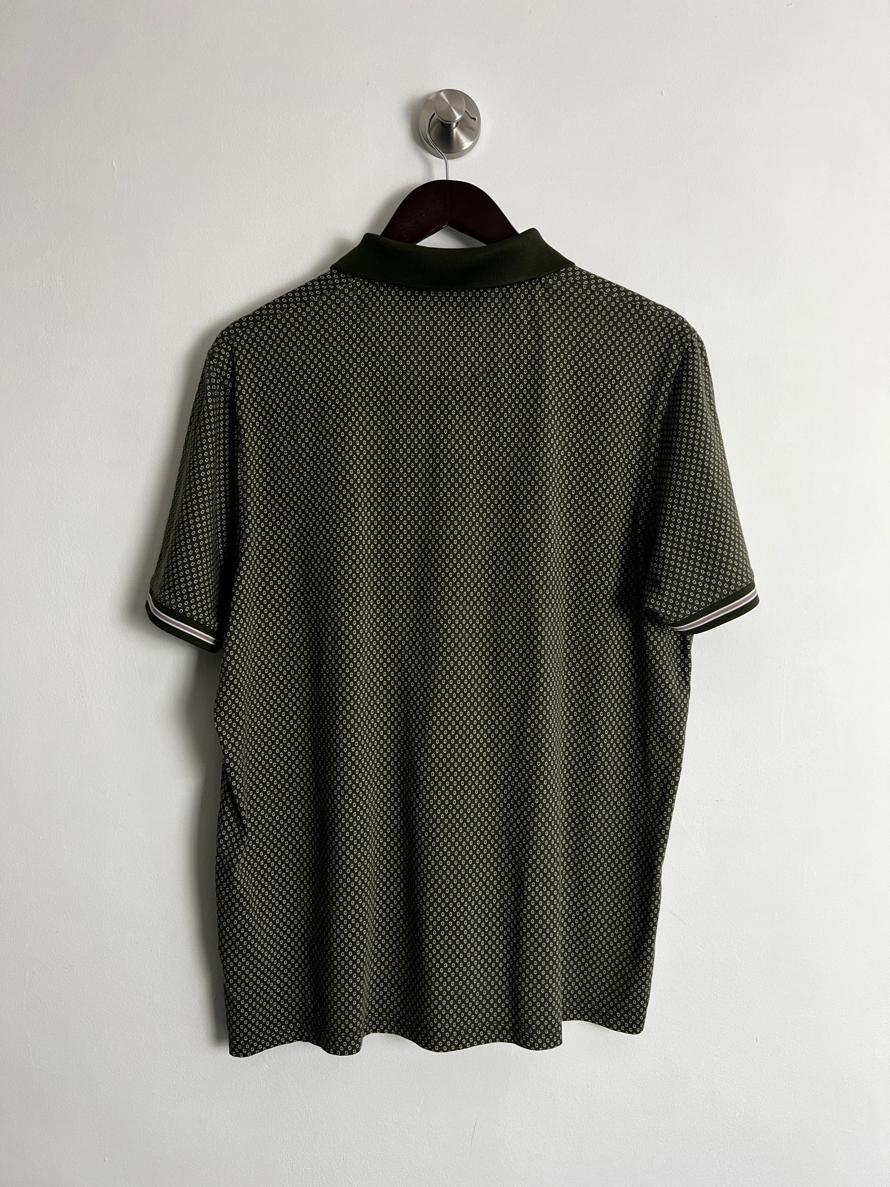 Ted Baker Khaki Patterned Polo Shirt