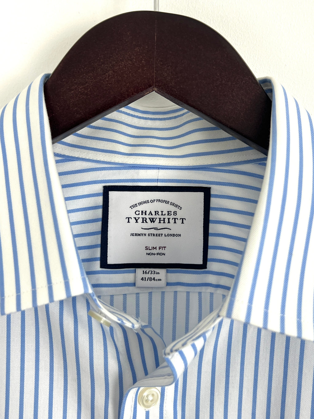 Charles Tyrwhitt White Striped Shirt