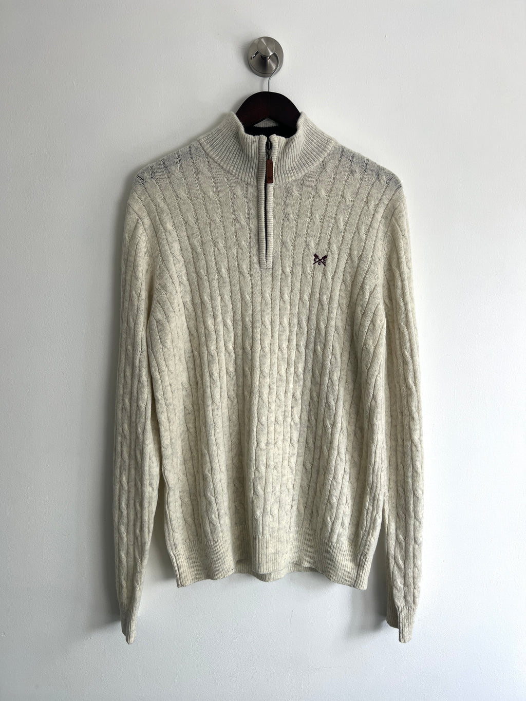 Crew Clothing Cream Quarter Zip