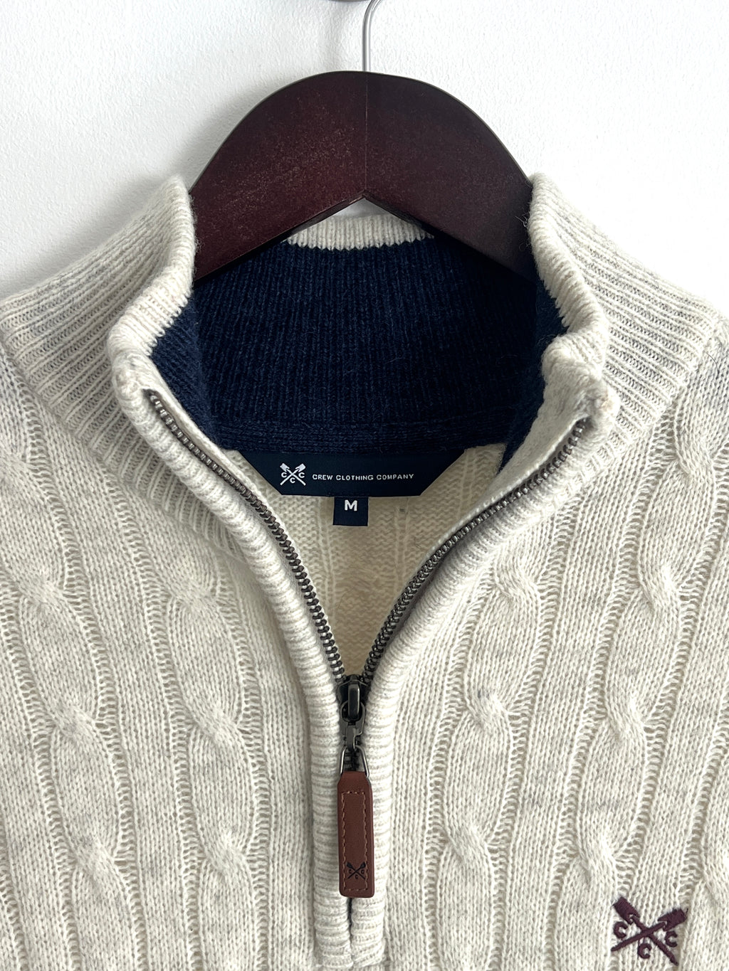 Crew Clothing Cream Quarter Zip