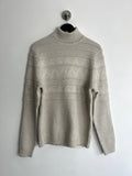 M&S Cream Cable Knit Roll Neck Jumper
