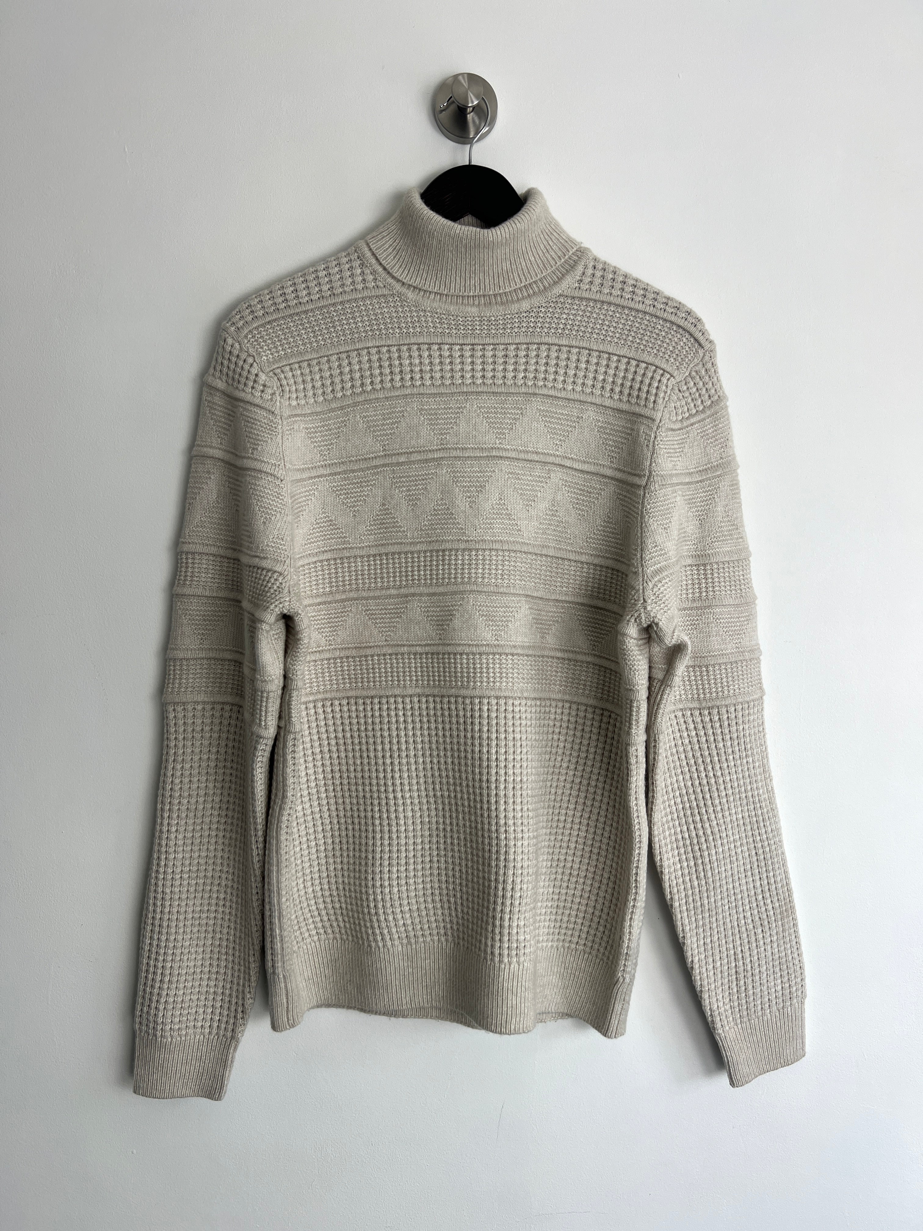M&S Cream Cable Knit Roll Neck Jumper