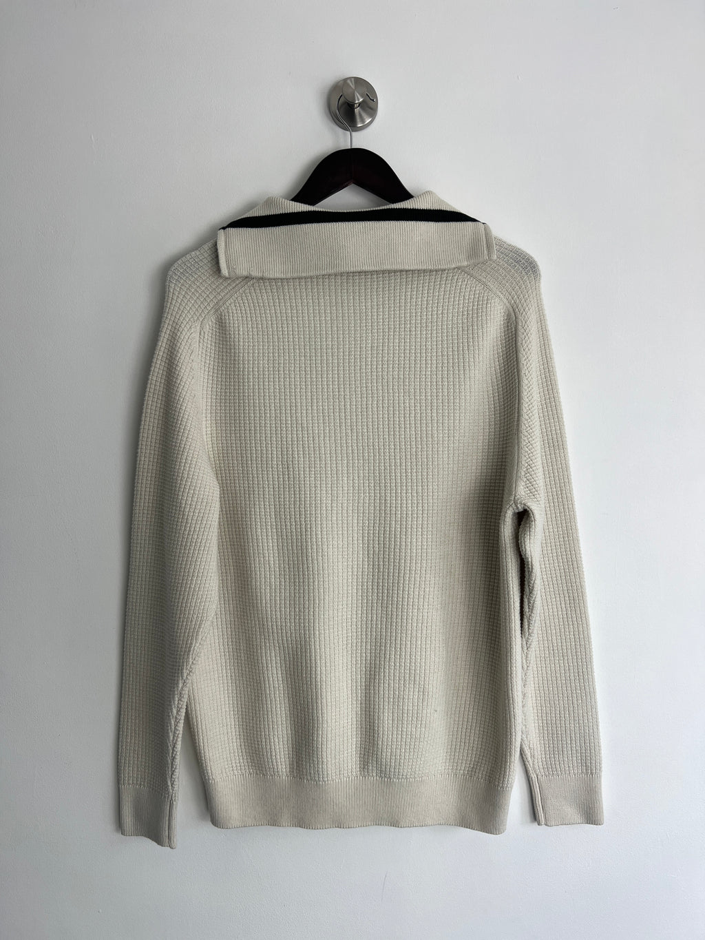 Tu Cream Quarter Zip Jumper