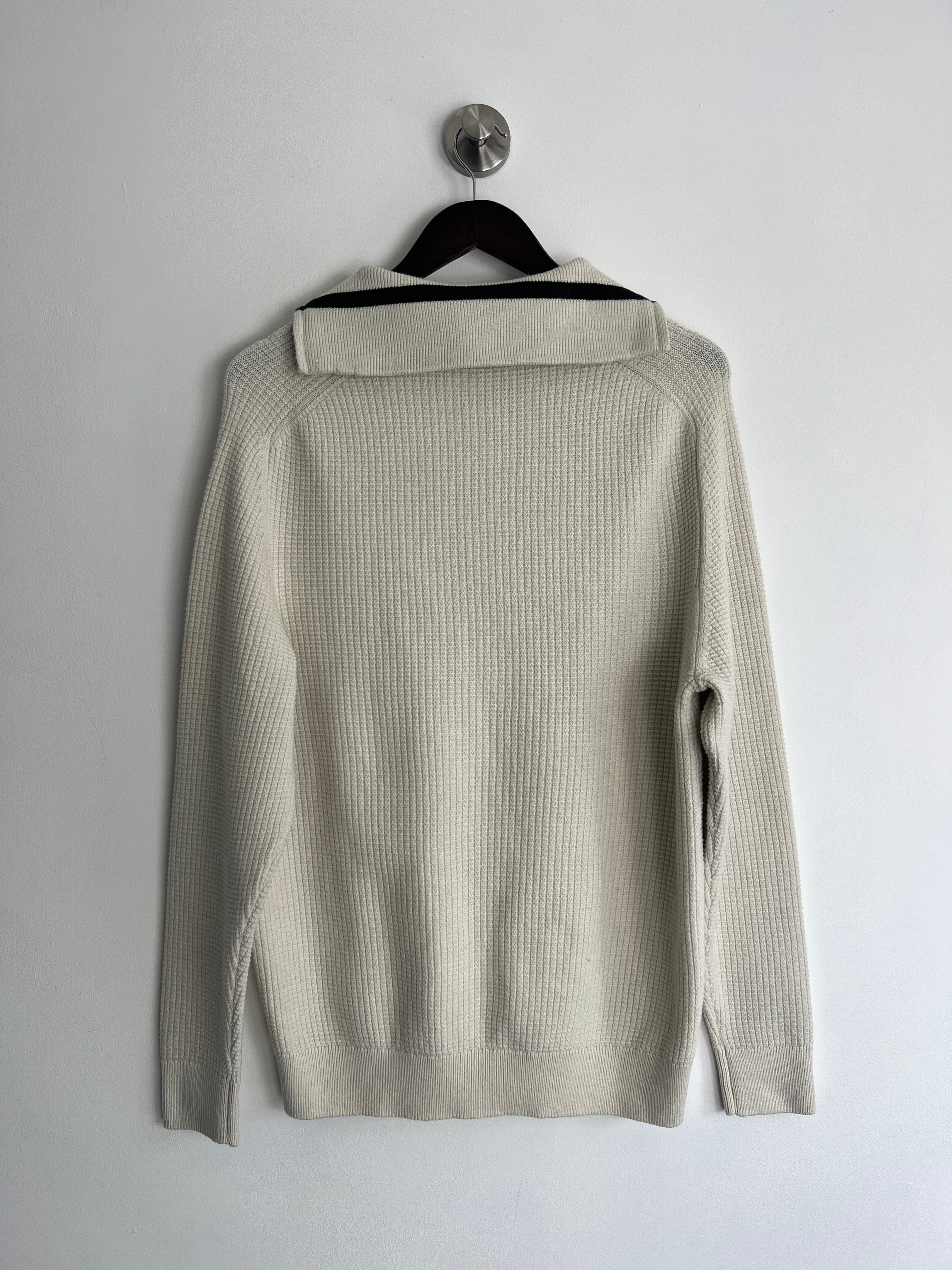Tu Cream Quarter Zip Jumper