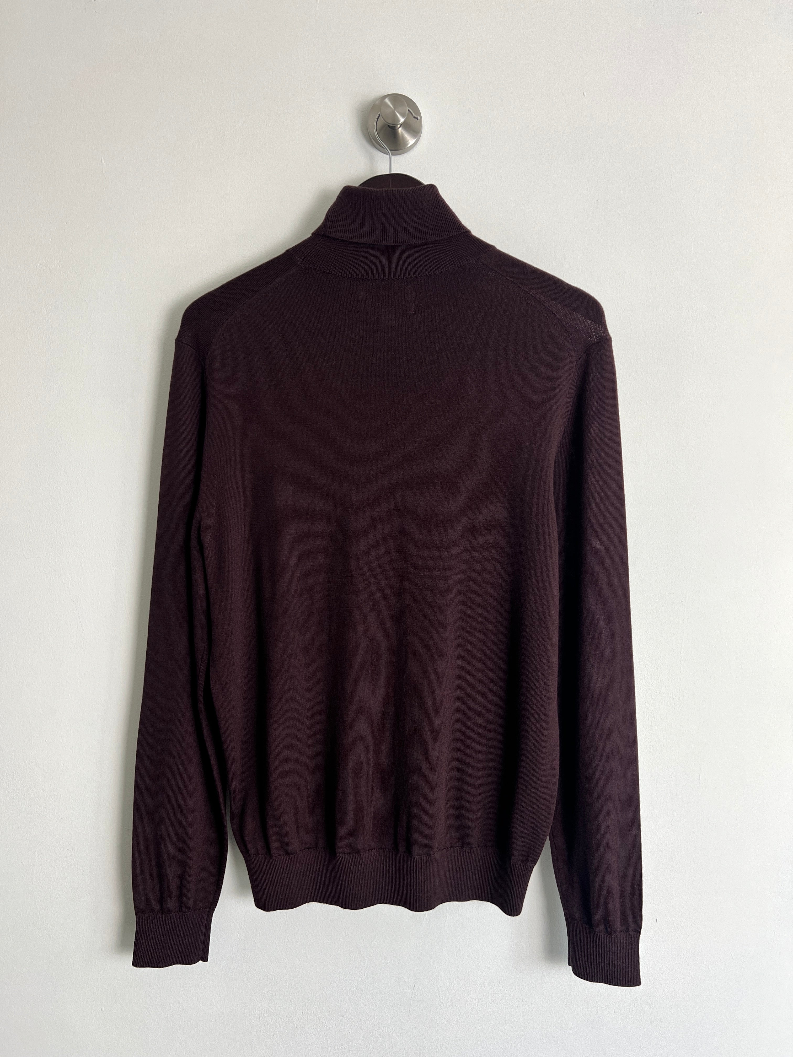 M&S Autograph Burgundy Roll Neck